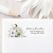 グリーンリーパンプキン秋ブライダルシャワー ラベル (インサイチュ)