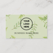 グリーンリービジネスロゴストアサロンコーヒーショップ ロイヤリティカード (裏面)