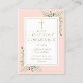 グリーンリーピンクファースト聖餐式祈りの言葉カード コーリングカード (正面)