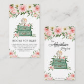 グリーンリーピンクフローラアドベンチャーブックベビー エンクロージャーカード (正面/裏面)