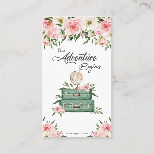 グリーンリーピンクフローラアドベンチャーベビーおむつラッフル エンクロージャーカード (裏面)