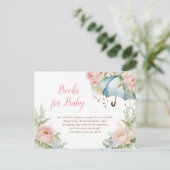 グリーンリーピンクフローラベビー用の傘 ポストカード (スタンド正面)