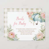 グリーンリーピンクフローラベビー用の傘 ポストカード (正面/裏面)