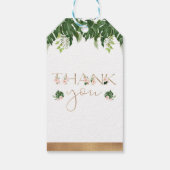 グリーンリーピンクフローラ赤ちゃんシャワーありがとう ギフトタグ (裏面)