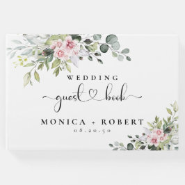 グリーンリーピンクローズ結婚ズゲストブック ゲストブック