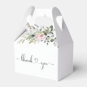 グリーンリーピンクローズ結婚式の引き出物ボックス フェイバーボックス (裏面サイド)
