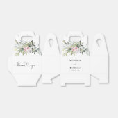 グリーンリーピンクローズ結婚式の引き出物ボックス フェイバーボックス (折り畳みなし)