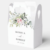 グリーンリーピンクローズ結婚式の引き出物ボックス フェイバーボックス (オープン)