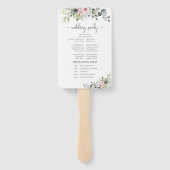 グリーンリーピンクローズ結婚式 プログラムハンドファン ハンドファン (裏面)