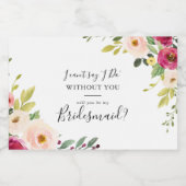 グリーンリーピンク赤面フローラ花嫁の提案 スパークリングワインラベル (シングルラベル)