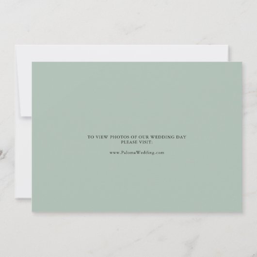 グリーンリーピンク赤面フローラ駆け落ち 案内状 (裏面)