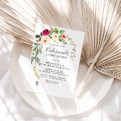 グリーンリーピンク赤面ブリデスメイドランチョンシャワー 招待状