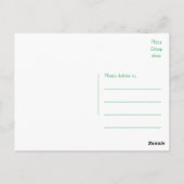 グリーンリーフとホワイトリーフの自然はがき ポストカード (裏面)