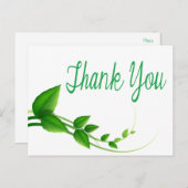 グリーンリーフとホワイトリーフの自然はがき ポストカード (正面/裏面)