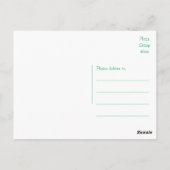 グリーンリーフとホワイトリーフの自然はがき ポストカード (裏面)