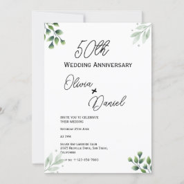 グリーンリーフの50周年結婚を祝う 招待状