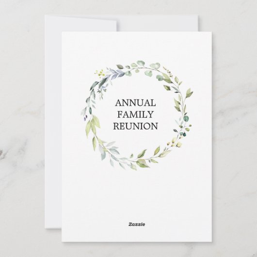 グリーンリーファミリー懇親会パーティの招待状 シーズンカード (裏面)