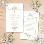 グリーンリーファースト・ホーリー・コミュニオン祈りの言葉カード エンクロージャーカード