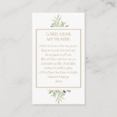 グリーンリーファースト・ホーリー・コミュニオン祈りの言葉カード エンクロージャーカード (裏面)