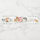 グリーンリーファームアニマルズ誕生日ベビーシャワー ペットボトルラベル (シングルラベル)