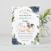 グリーンリーファームベビーシャワー招待状 招待状 (スタンド正面)