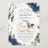 グリーンリーファームベビーシャワー招待状 招待状 (正面/裏面)