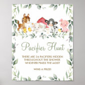 グリーンリーファーム納屋周囲の庭動物おしゃぶり狩りゲーム ポスター (正面)