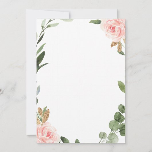 グリーンリーファーム誕生日招待状と花 招待状 (裏面)