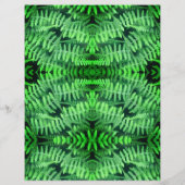 グリーンリーフィシダ抽象芸術スクラップブック紙 (裏面)