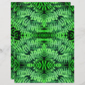 グリーンリーフィシダ抽象芸術スクラップブック紙 (正面/裏面)