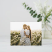 グリーンリーフィーフローラルウェディング出欠確認ポストカード ポストカード (スタンド正面)