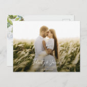 グリーンリーフィーフローラルウェディング出欠確認ポストカード ポストカード (正面/裏面)