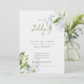 グリーンリーフィーフローラ結婚式招待状 招待状 (スタンド正面)