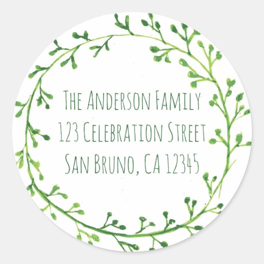 グリーンリーフィーリース ラウンドシール (正面)