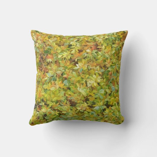 グリーンリーフィー抽象芸術アート装飾用クッション クッション (裏面)