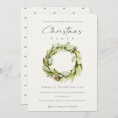 グリーンリーフウィンターリースクリスマスパーティー 招待状 (正面/裏面)