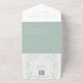 グリーンリーフウェディングオールインワン招待状 オールインワン招待状 (外側)