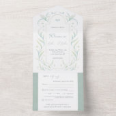 グリーンリーフウェディングオールインワン招待状 オールインワン招待状 (内側)