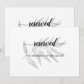 グリーンリーフウェディング予約席看板 招待状 (正面/裏面)