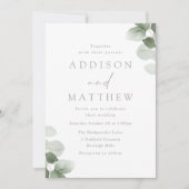グリーンリーフエレガントセージ結婚ズ 招待状 (正面)