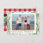 グリーンリーフォトホリデーカード 案内状 (正面/裏面)