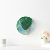 グリーンリーフオンパステルズウォールクロック ラウンド壁時計 (ホーム)