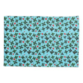 グリーンリーフクローバーラブハート水彩 枕カバー (裏面)