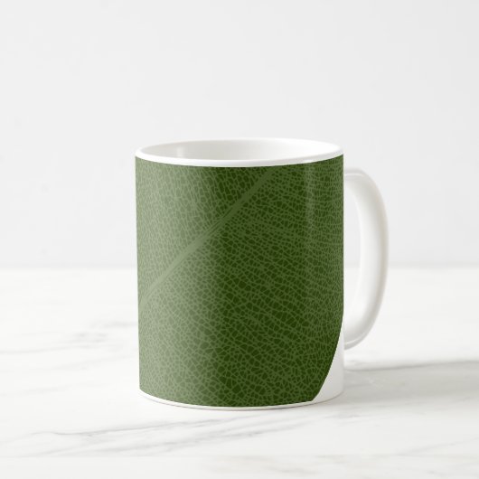 グリーンリーフグリッドイラストレーションマグカップ コーヒーマグカップ (正面右)