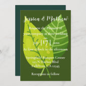 グリーンリーフグリーン結婚式招待状ガーデン 招待状 (正面/裏面)