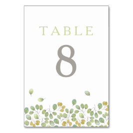 グリーンリーフシンプルテーブル番号カード テーブルナンバー