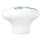 グリーンリーフシンプルフローラ自然トロピカルドロワー セラミックノブ (側面)