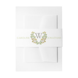 グリーンリーフシンプル招待状用帯 招待状ベリーバンド