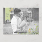 グリーンリーフシンプル日付ポストカードの保存 案内ポストカード (正面)