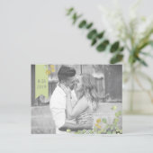 グリーンリーフシンプル日付ポストカードの保存 案内ポストカード (スタンド正面)